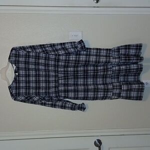 Terra & Sky Women's 2X Tiered Peasant Midi Dress